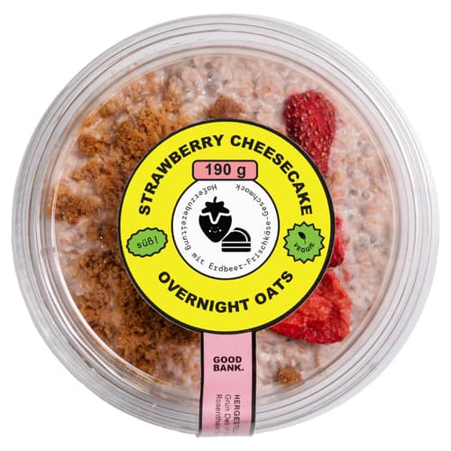 GOOD BANK Strawberry Cheesecake Overnight Oats