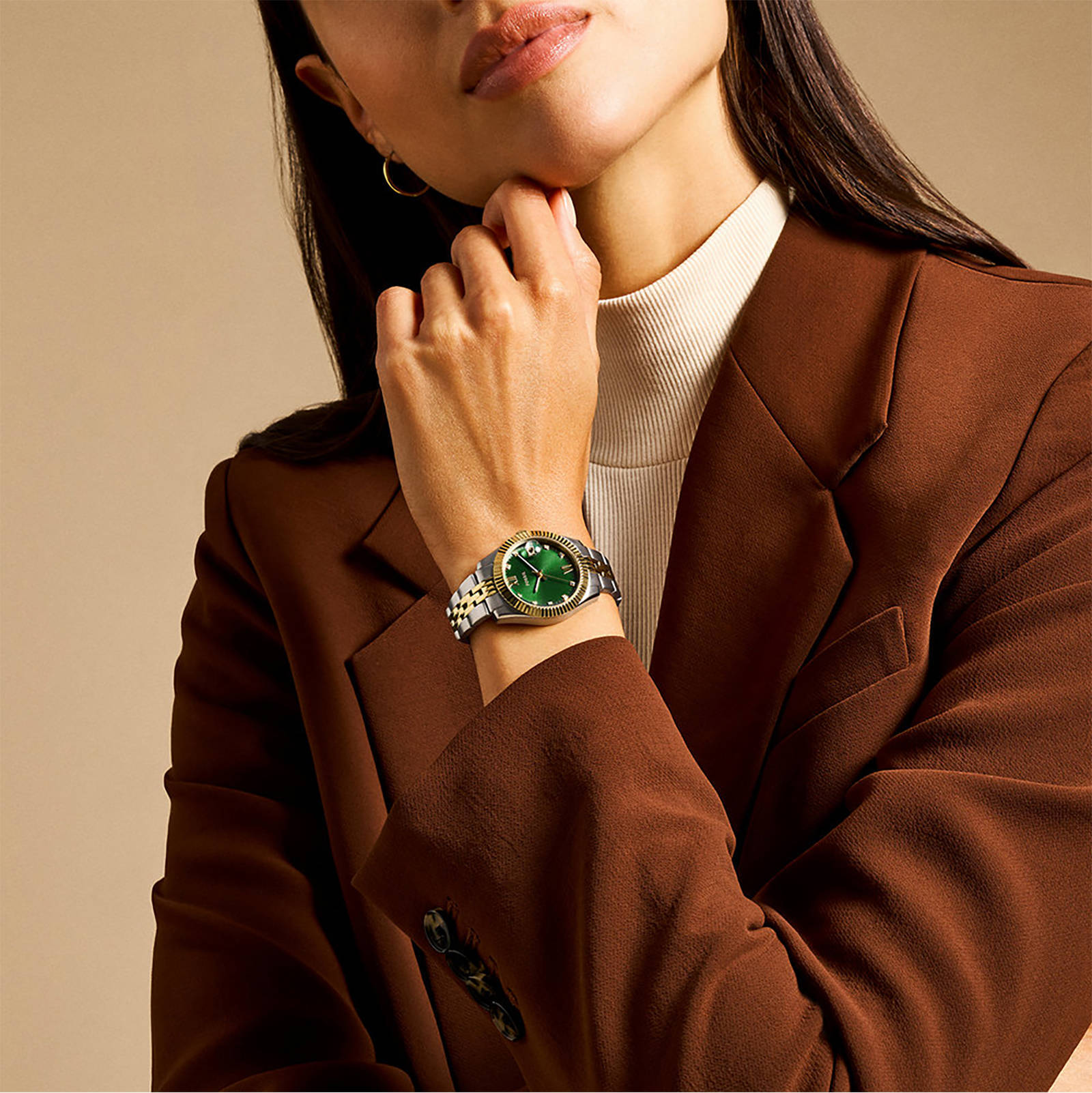 Fossil horloge ES5388 Scarlette zilverkleurig