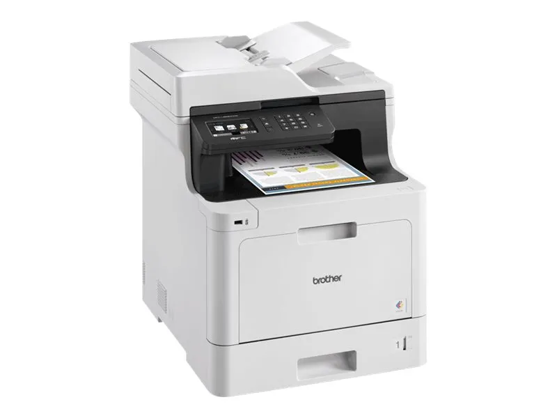 Brother MFC-L8690CDW - Multifunktionsprinter - farve - laser - 215.9 x 355.6 mm (original) - A4/Legal (medie) - op til 31 spm (kopiering) - op til 31 spm (udskriver) - 300 ark - 33.6 Kbps - USB 2.0, Gigabit LAN, Wi-Fi(n), USB vært