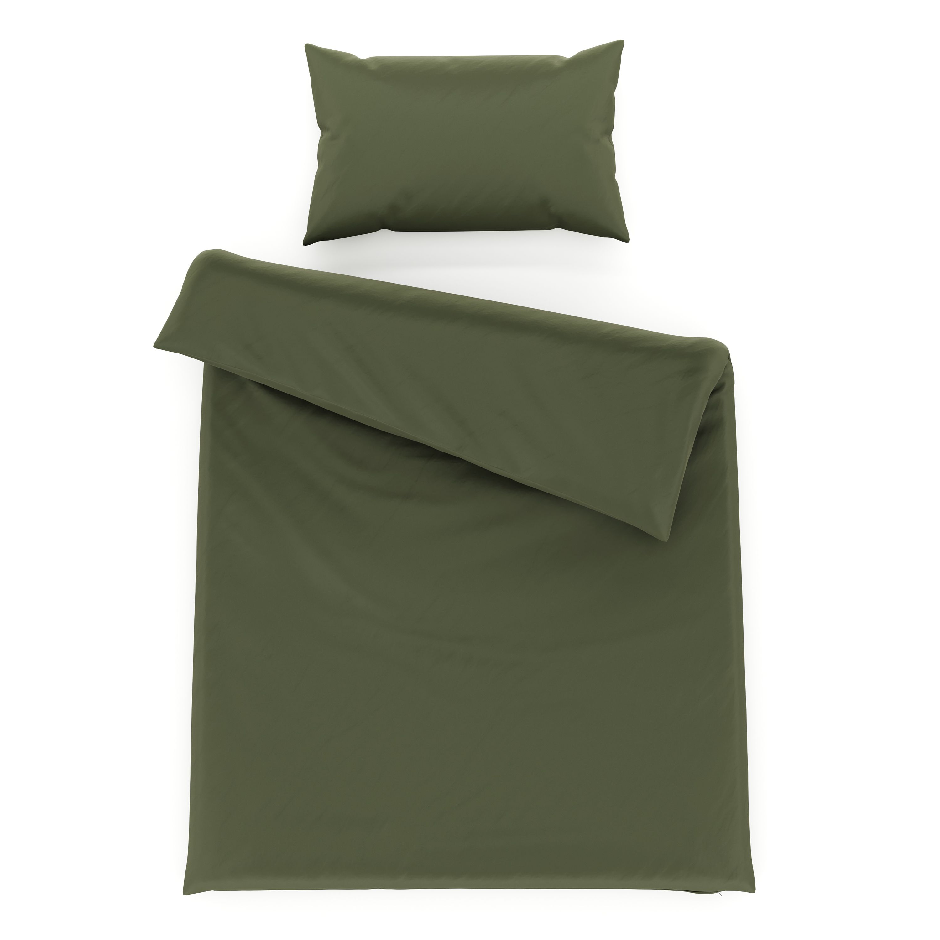 Bettwäsche Set 65 x 100 cm + 160 x 210 cm olive