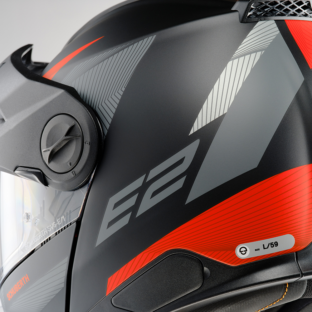 Schuberth - Casque E2 Defender Noir Mat / Rouge
