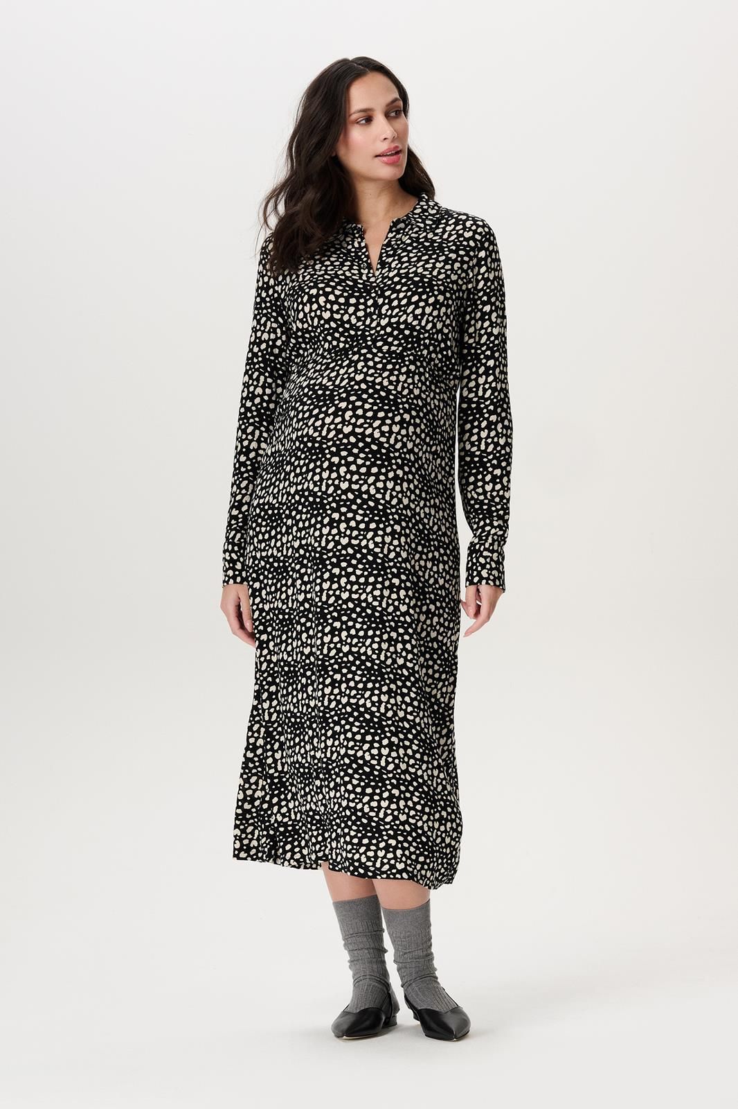 Noppies Maternity Jurk met voedingsfunctie Fureso - Minimal Dot