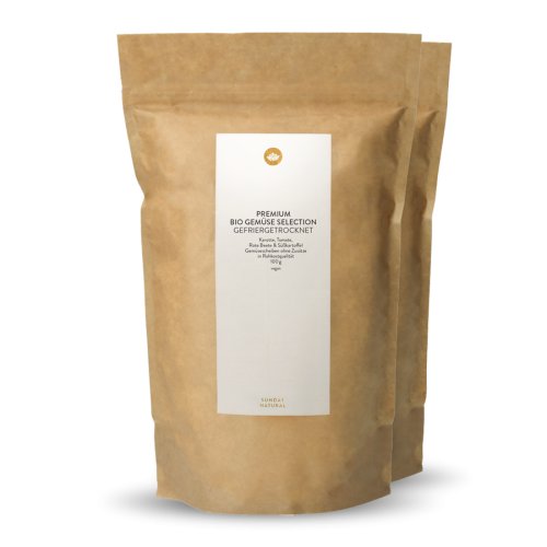 Sunday Natural Products  BIO GEMÜSEMISCHUNG GEFRIERGETROCKNET SÜßKARTOFFEL, KAROTTE, TOMATE & ROTE BEETE