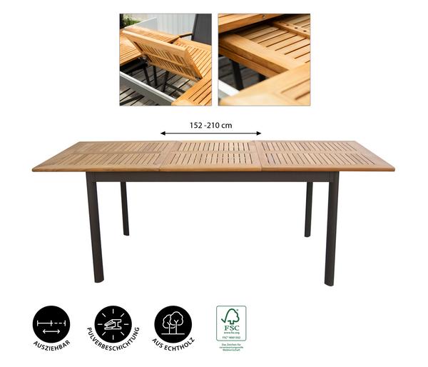 Dehner Teak-Ausziehtisch Colmar, ca.