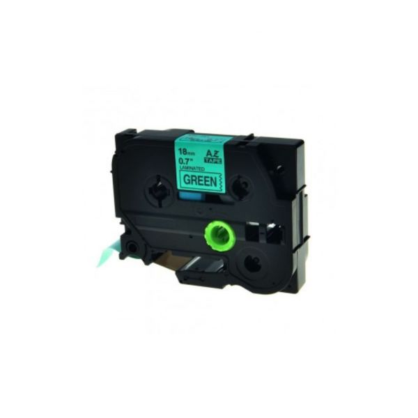 Fita Laminada Brother TZE-741 Preto/Verde Compativel