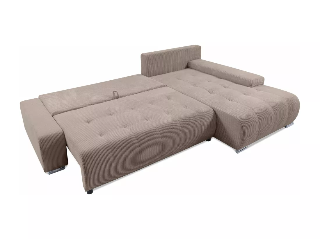 CANAPÉ D'ANGLE avec coffre de rangement Tragel L, beige