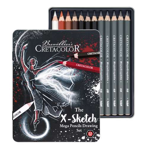 CRETACOLOR® The X-Sketch MEGA Künstlerstifte-Set