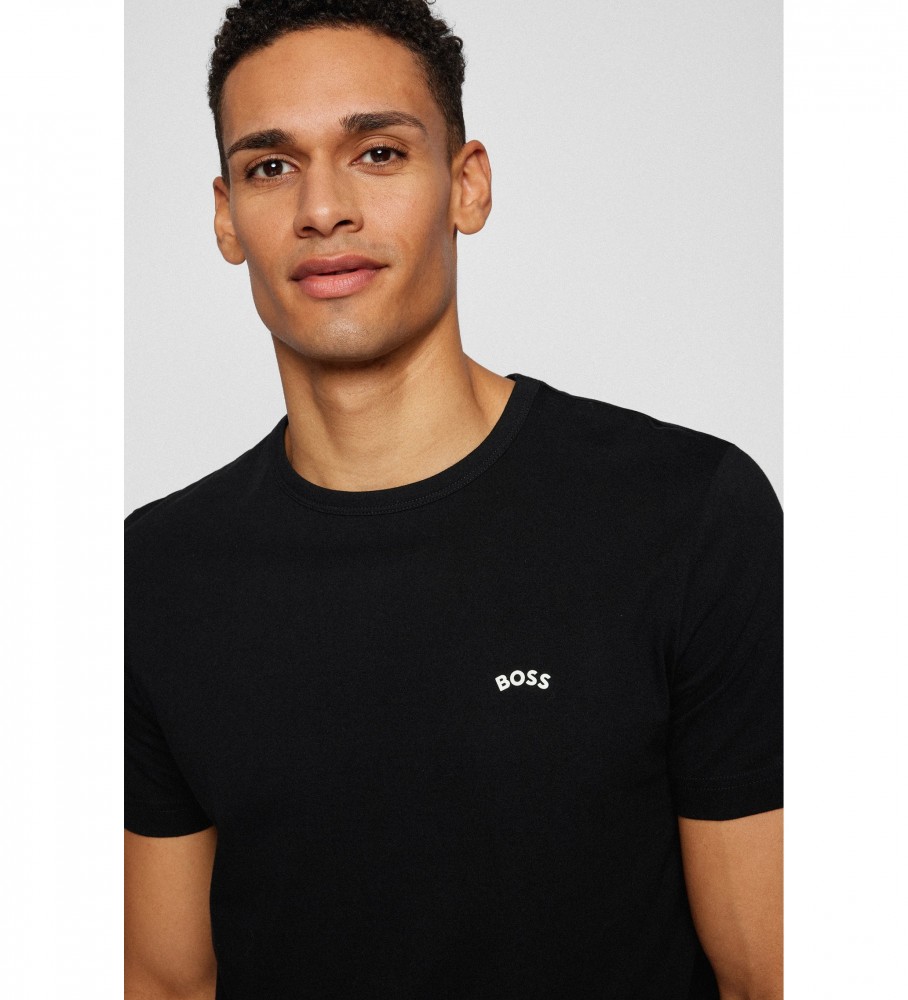 Camiseta BOSS Curved Tee preta