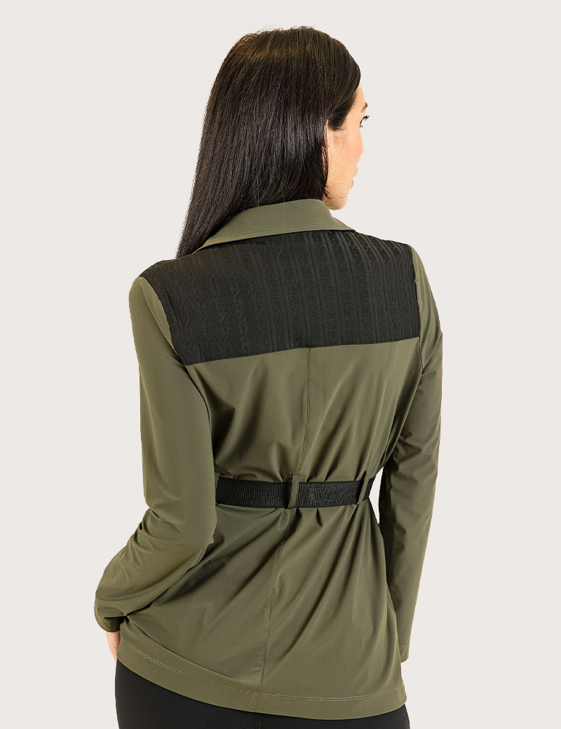 HBT GREEN PEAKS | LIV SAHARIENNE VESTE FEMME KAKI/NOIR