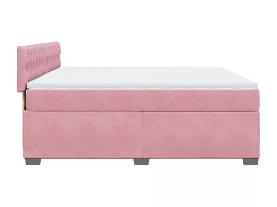Sommier à lattes de lit avec matelas Rose 180x200 cm Velours