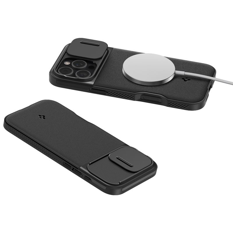 iPhone 16 Pro Optik Armor MagSafe Case Hülle mit Cam-Slider (ACS08149) - Schwarz