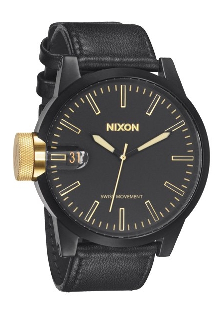Nixon The Chronicle Black/Gold Herrenuhr A127041
