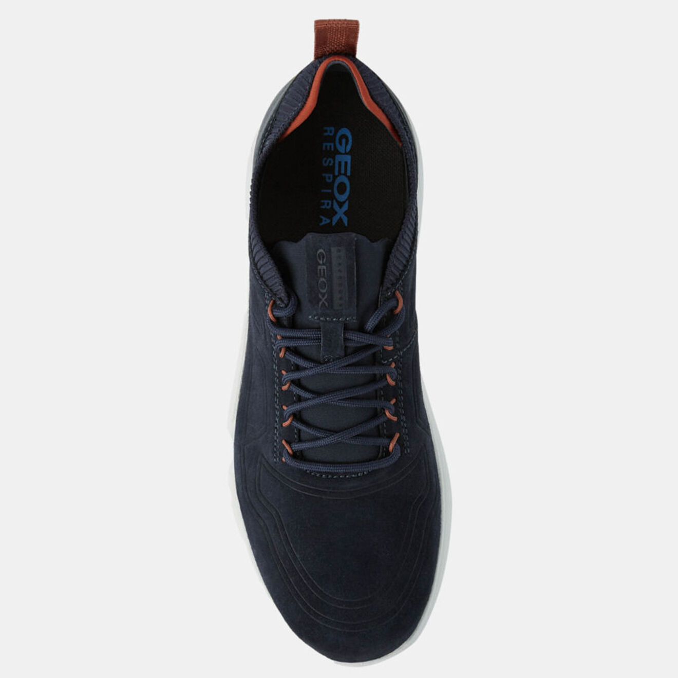 Geox Baskets en Velours de Cuir Spherica bleu marine