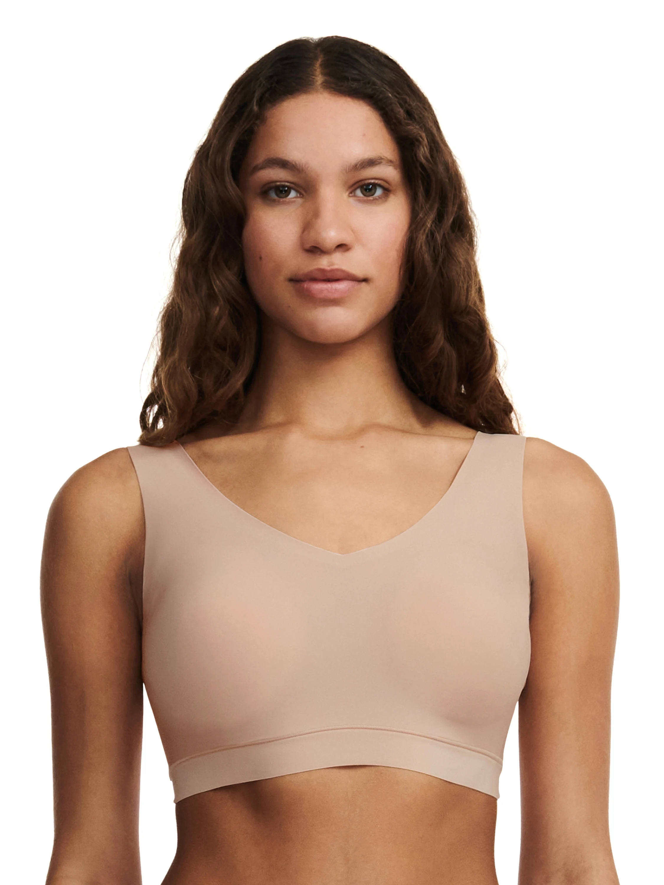 SOFTSTRETCH - Brassière coques v neck | Beige