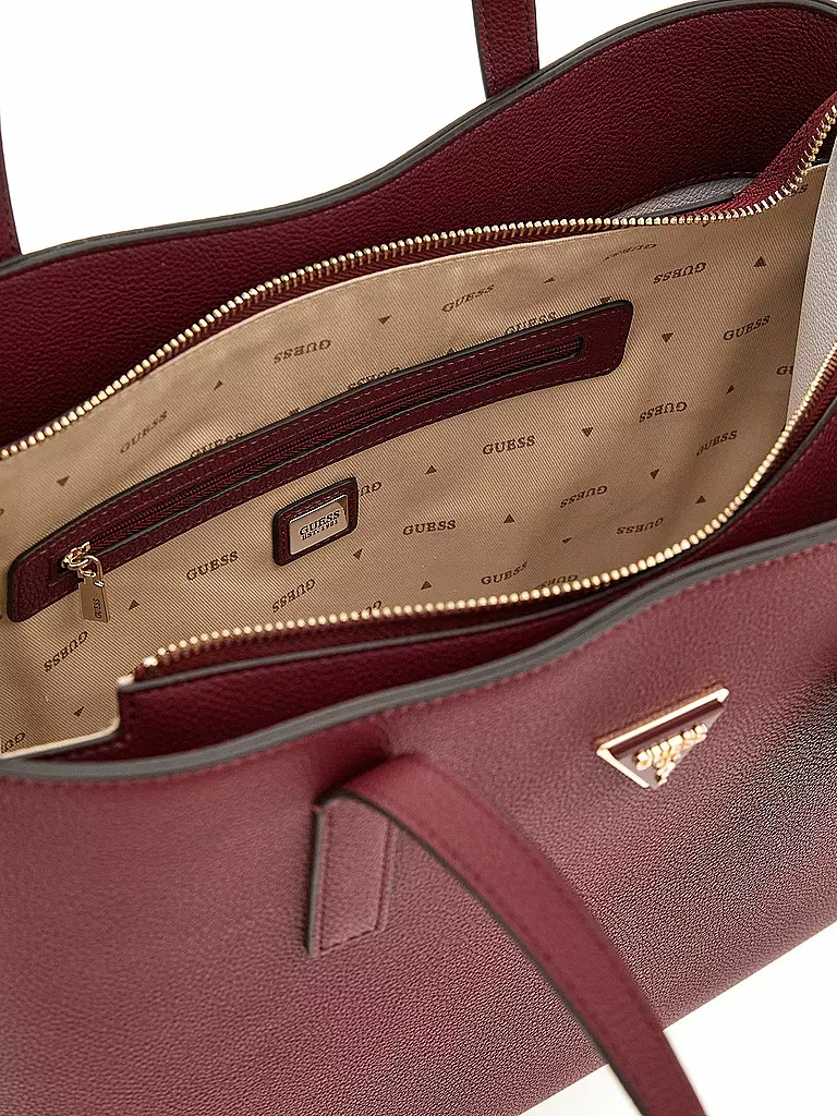 GUESS Tasche - Shopper MERIDIAN  dunkelrot