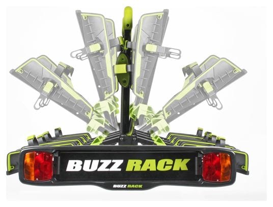 Porte-vélo sur boule d'attelage pliable 4 vélos Buzz Rack Buzzwing 4