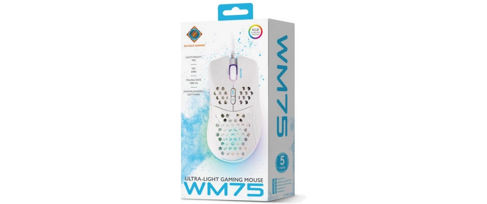 Gaming-Maus GAM-108-W WeissLeichte Gaming-Maus mit RGB-Beleuchtung