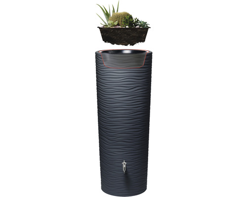GARANTIA Natura 2in1 regenwatertank 350 l, grafietgrijs