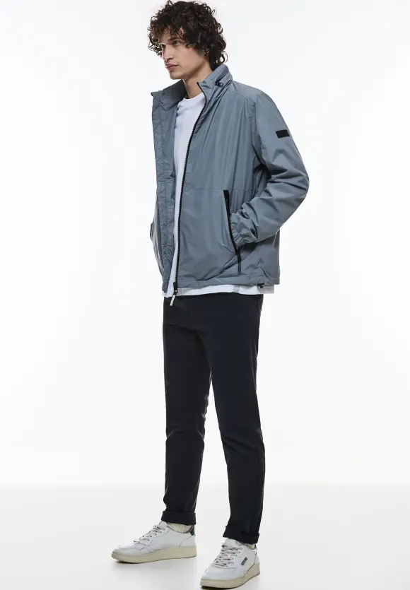 Windbreaker mit Stehkragen - dawn blue