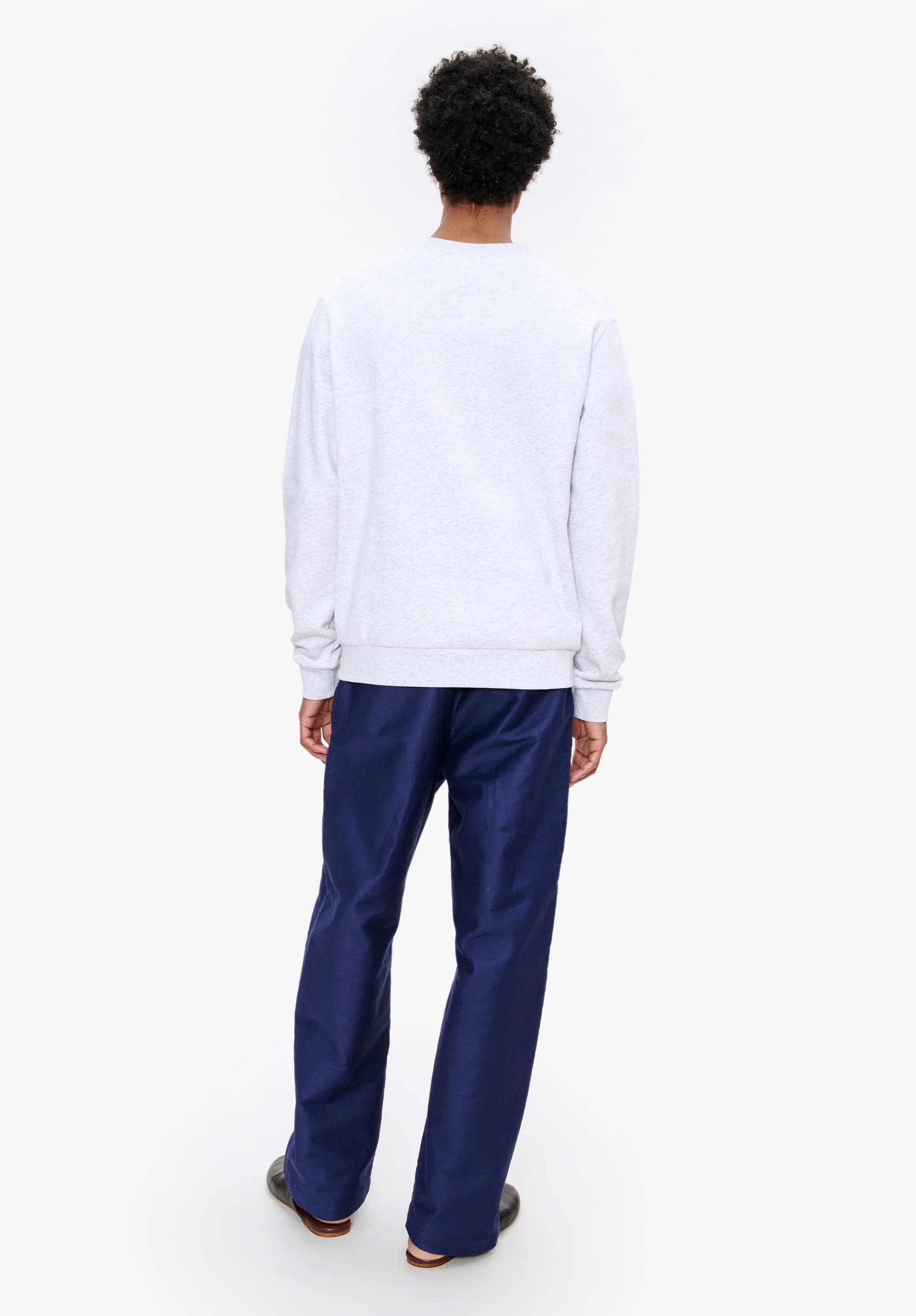 sweat standard rue madame - GOTS - Gris chine / noir