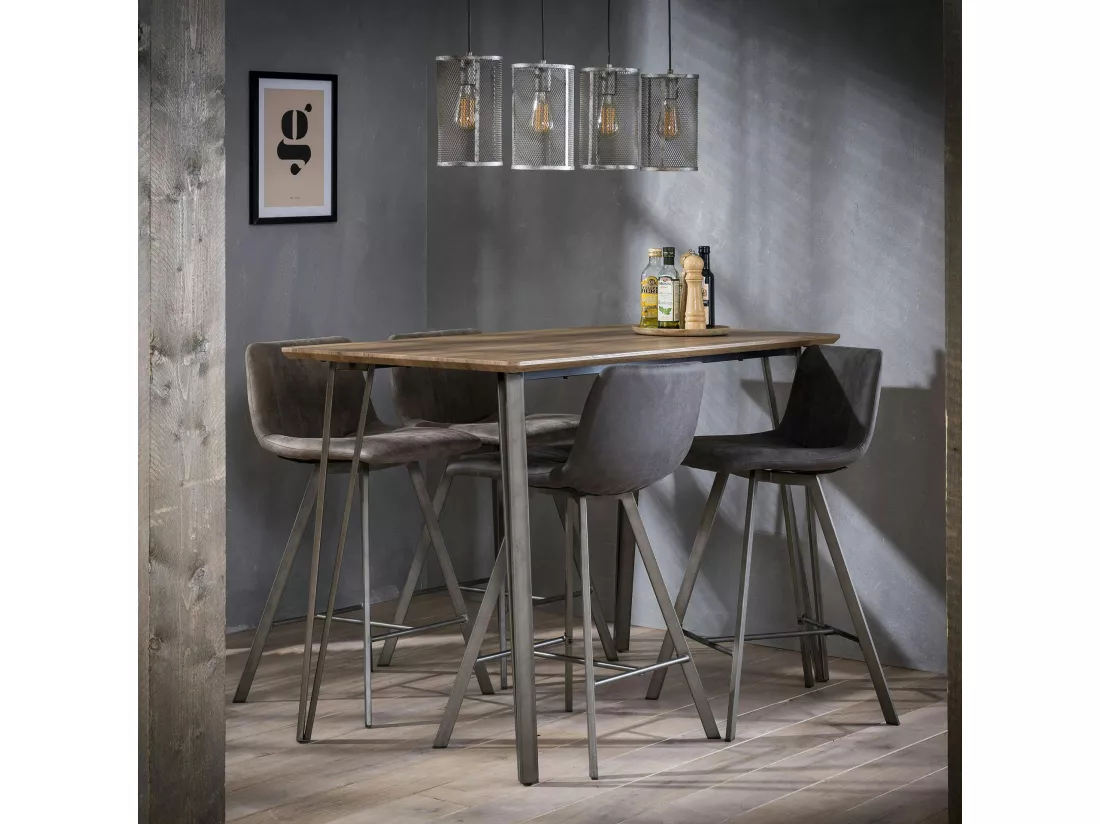 Table haute rectangulaire finition brun HELSINKI