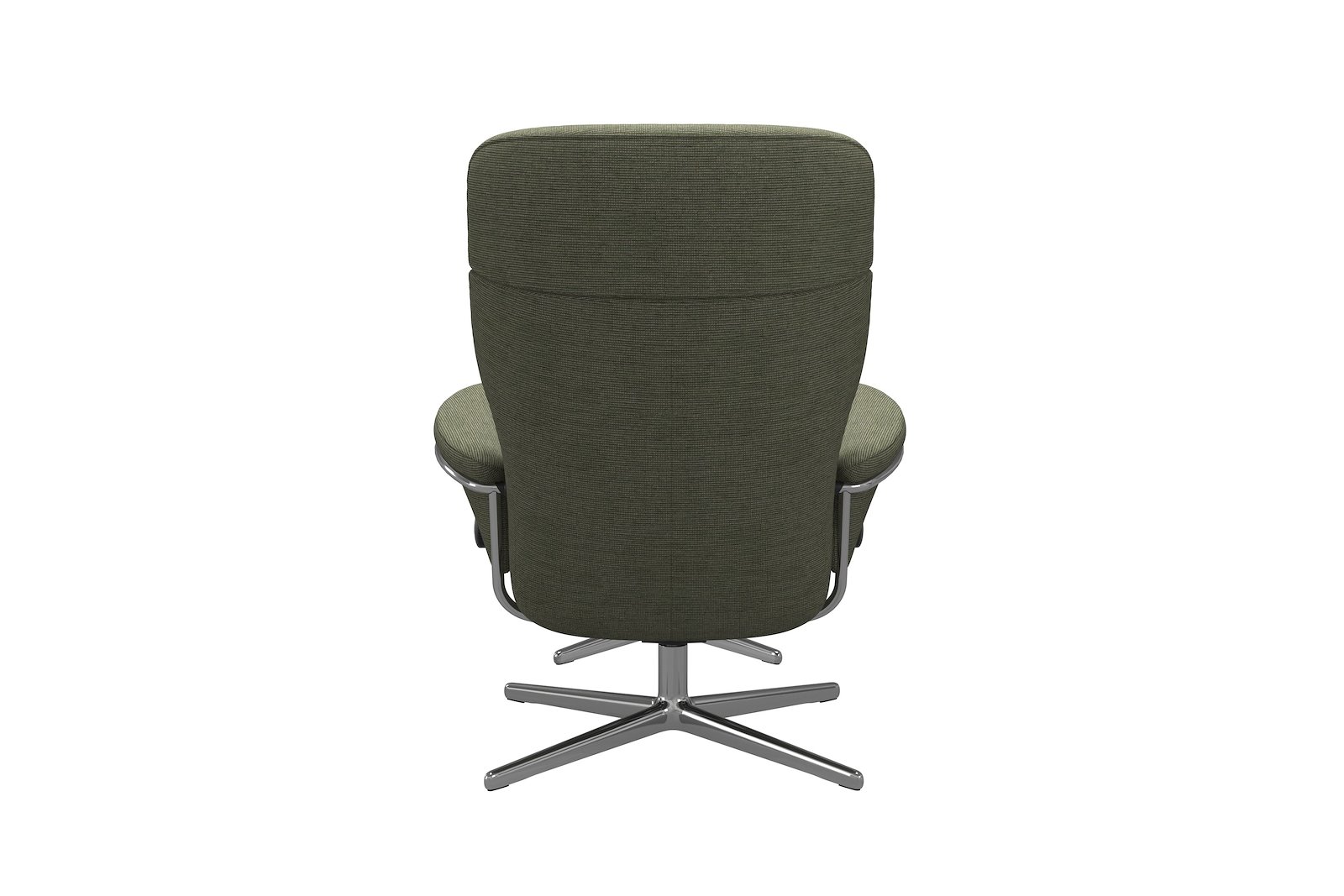 Rome lenestol m/krakk Tekstil Jasmine Dark Green - Cross - Chrome