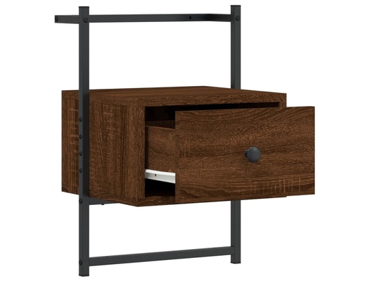 VIDAXL - Table de chevet murale chêne brun 35x30x51 cm bois d'ingénie...