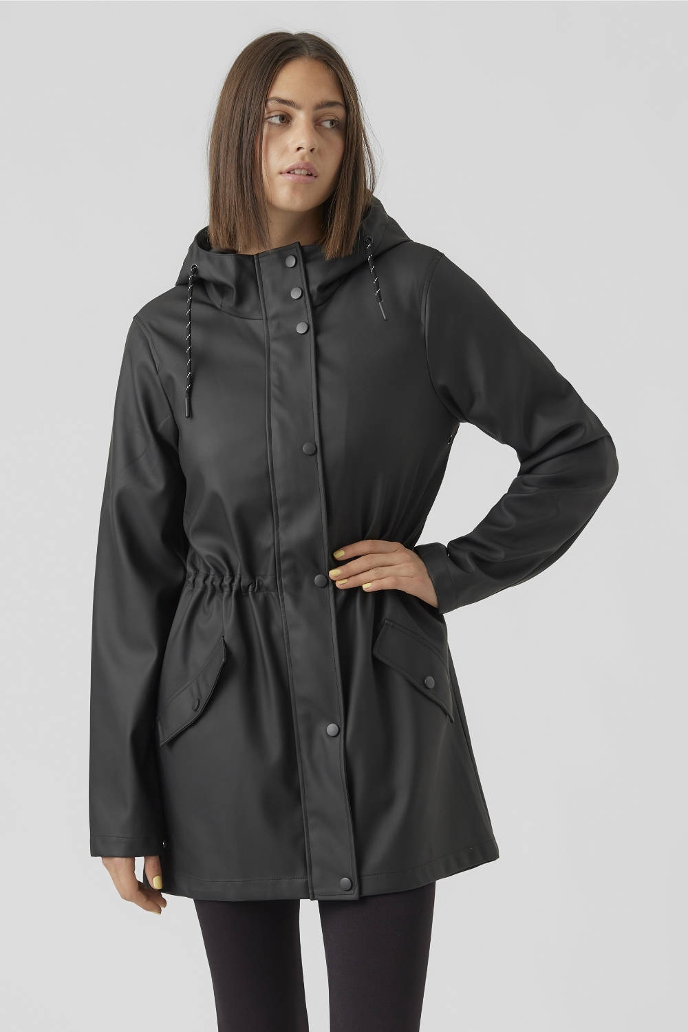 VERO MODA VERO MODA coated tall jas VMMALOU  zwart