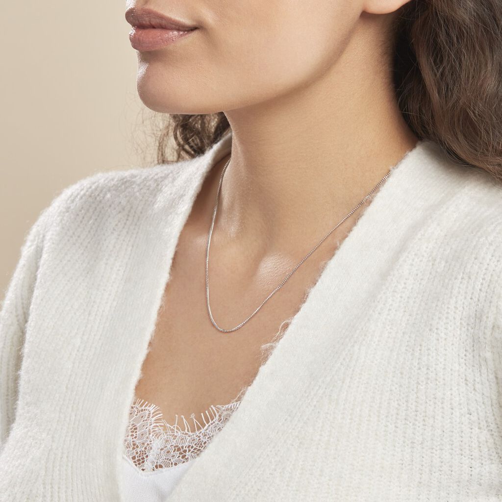 Chaîne Imad Maille Gourmette Or Blanc