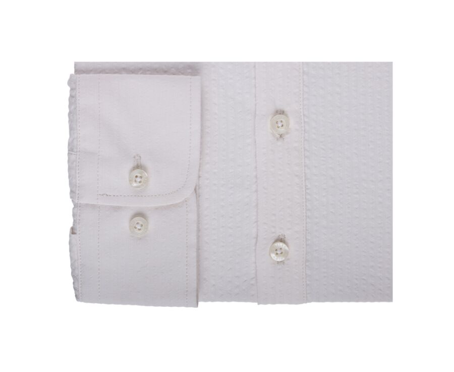 Chemise homme seersucker Blanc rosé - WILDEBERT