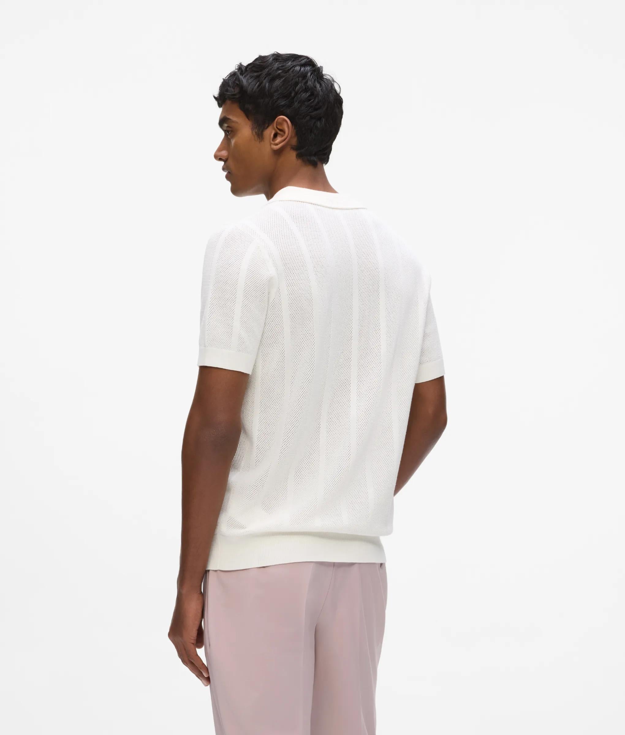Shirt met korte mouwen van gebreide stof
