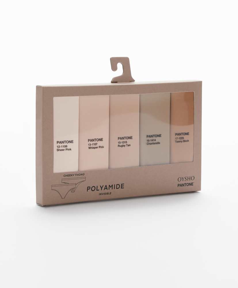5 calcinhas fio dental invisíveis PANTONE™