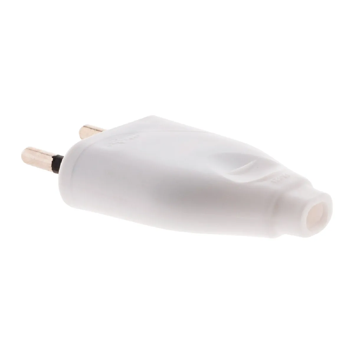 Zenitech Fiche Mâle 2P 6A - Blanc