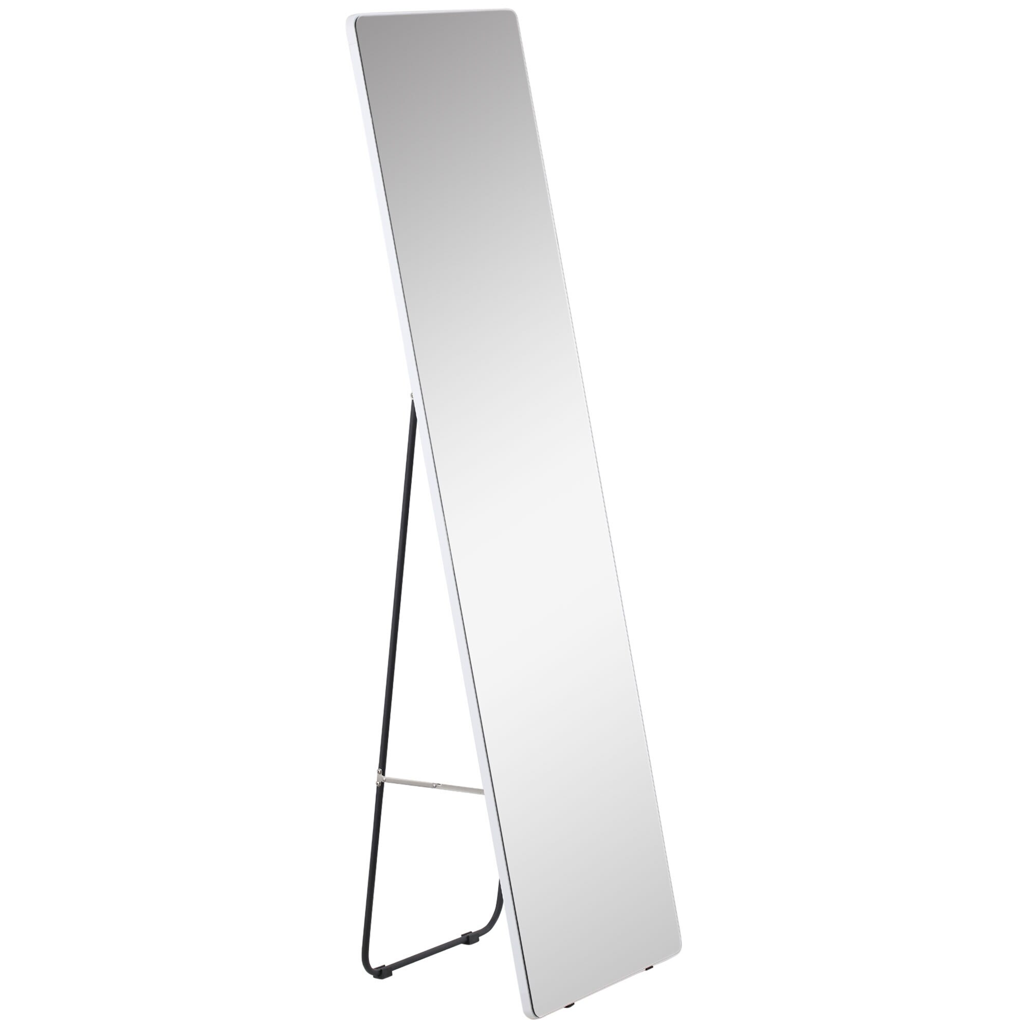 HOMCOM Ganzkörperspiegel freistehend silber 45L x 37B x 158,5H cm