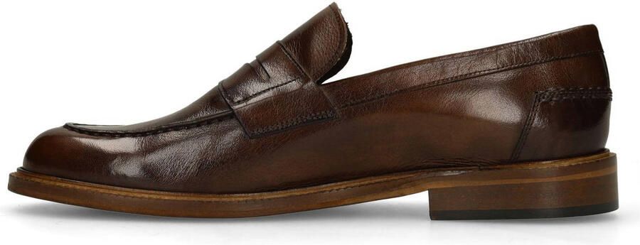 Manfield Black Label leren loafers bruin