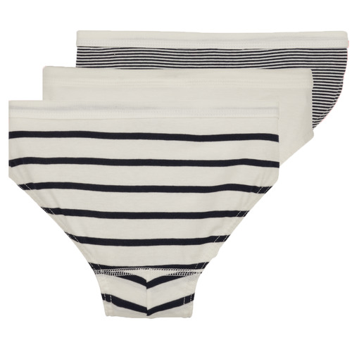 Petit Bateau - A01DR00 X3 - Blanc / Marine
