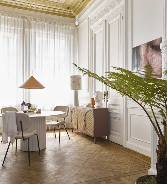 HKliving Pillar tafel Ø140 zwart