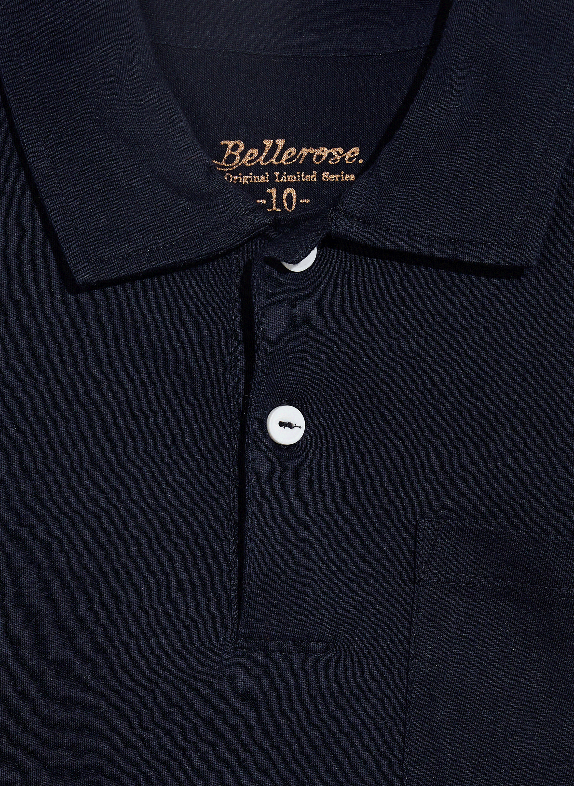 KOMIU - Polo droit en coton | Bleu