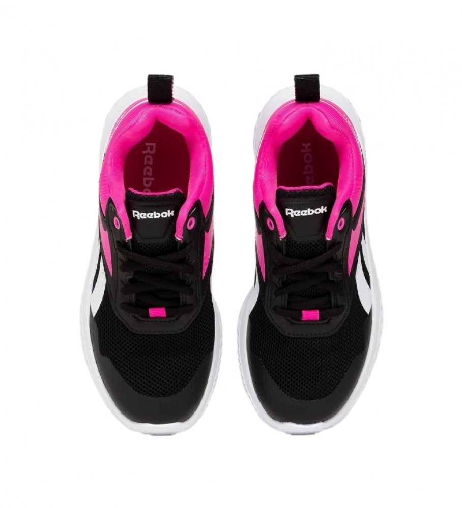 Tênis Reebok Rush Runner 5, rosa e preto.