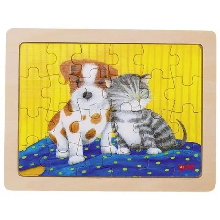 goki Minipuzzle Tierfreundschaften, 24 Teile, sortiert