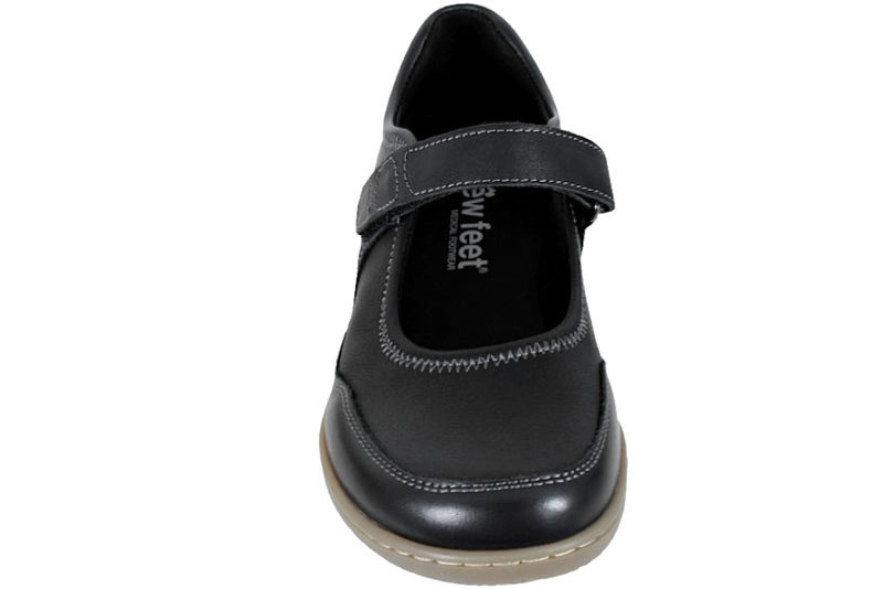 NEW FEET BALLERINA I SORT GLAT SKIND