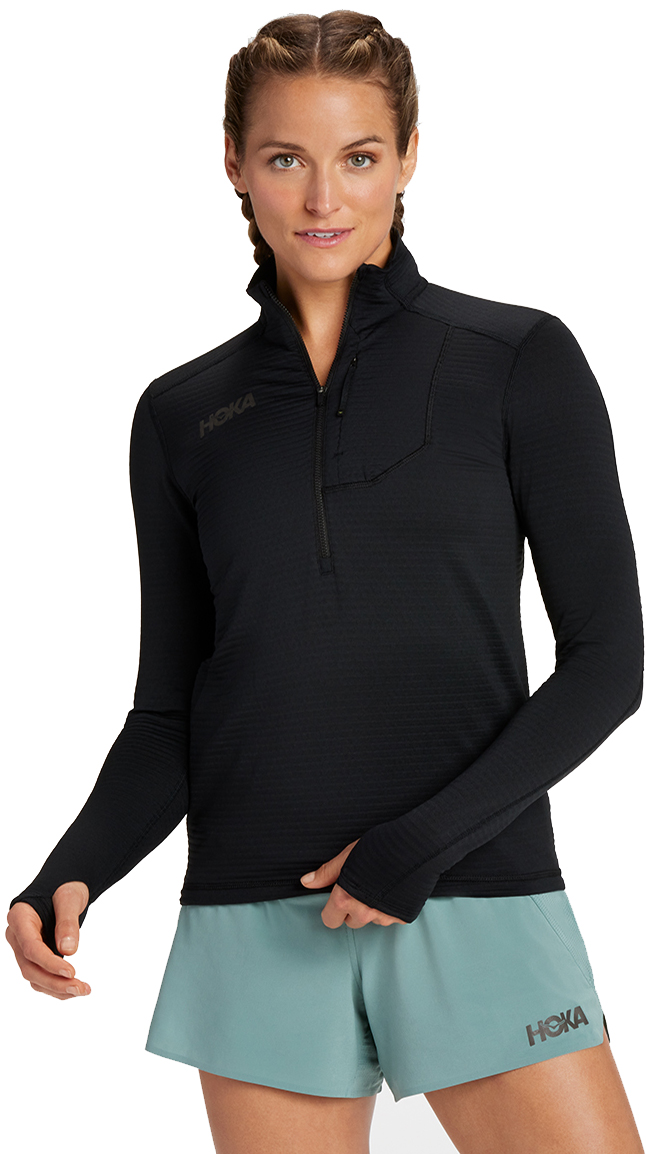 Half Zip Dame Black