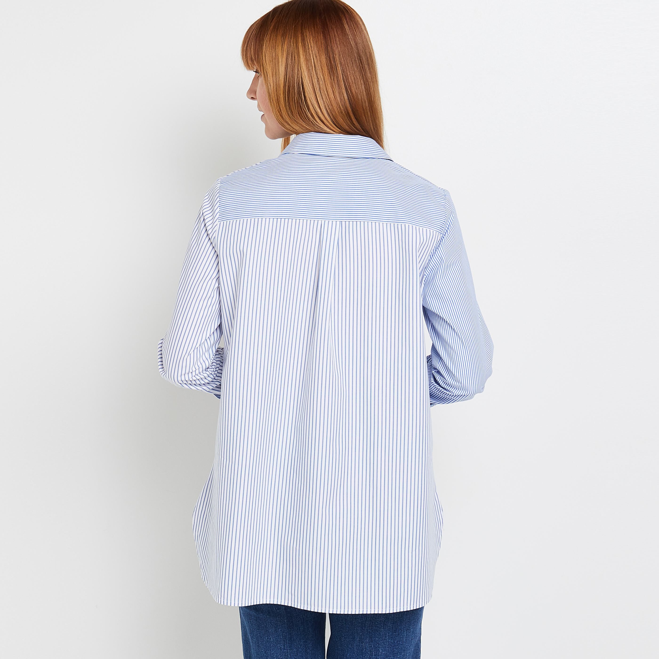 Chemise oversize rayée femme - BLEU