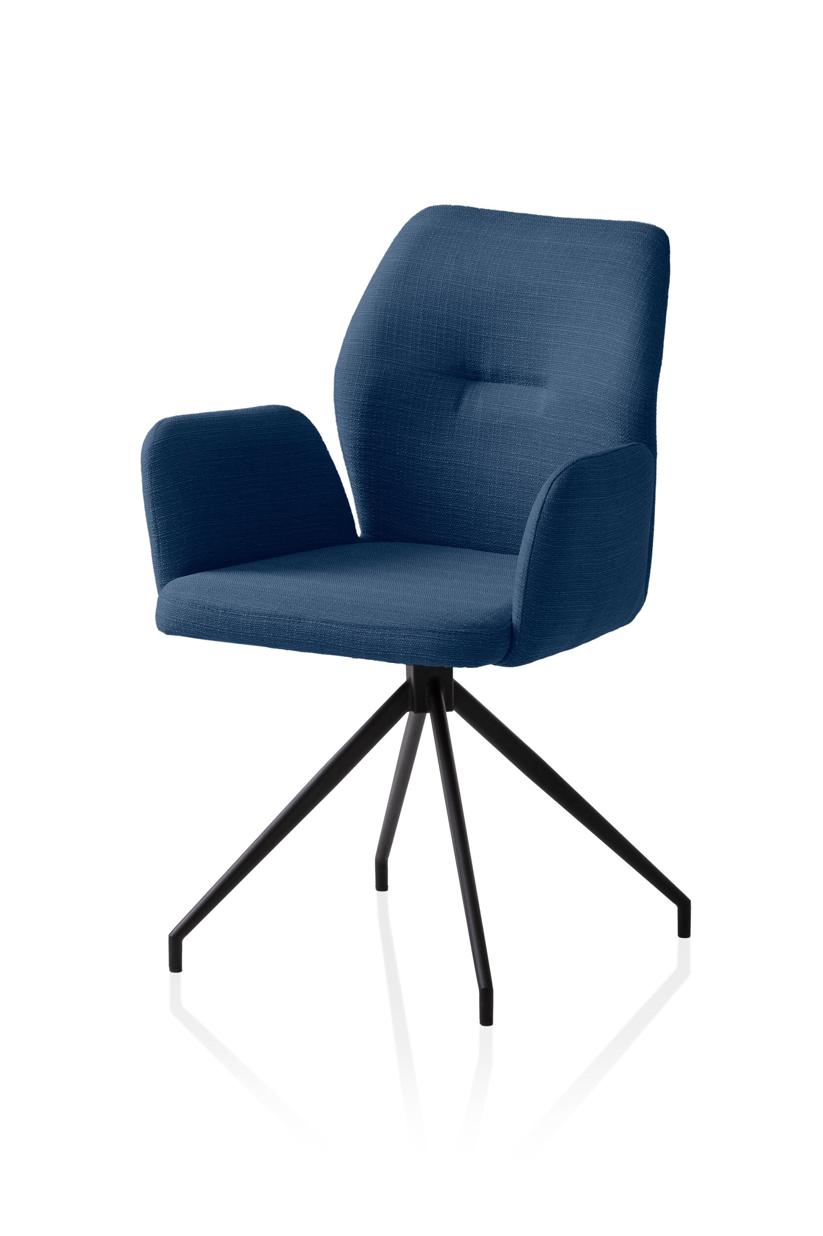 Armlehnstuhl drehbar Esszimmerstuhl Polsterstuhl Wohnzimmer Küche Stuhl blau