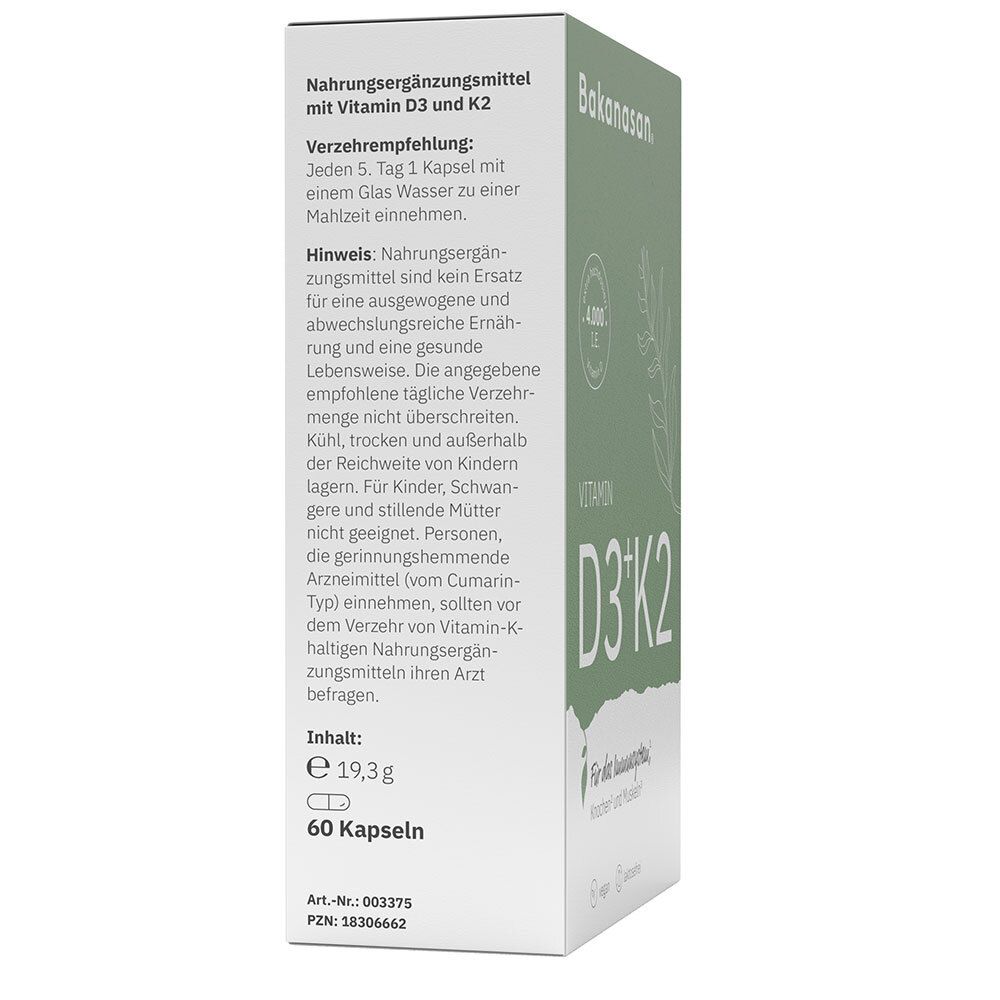Bakanasan® Vitamin D3 + K2 4.000 I.E.