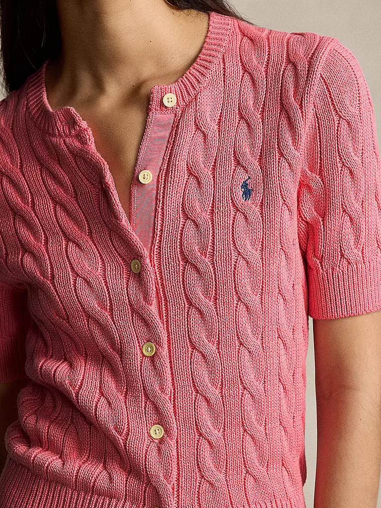 POLO RALPH LAUREN Strickjacke Slim Fit pink