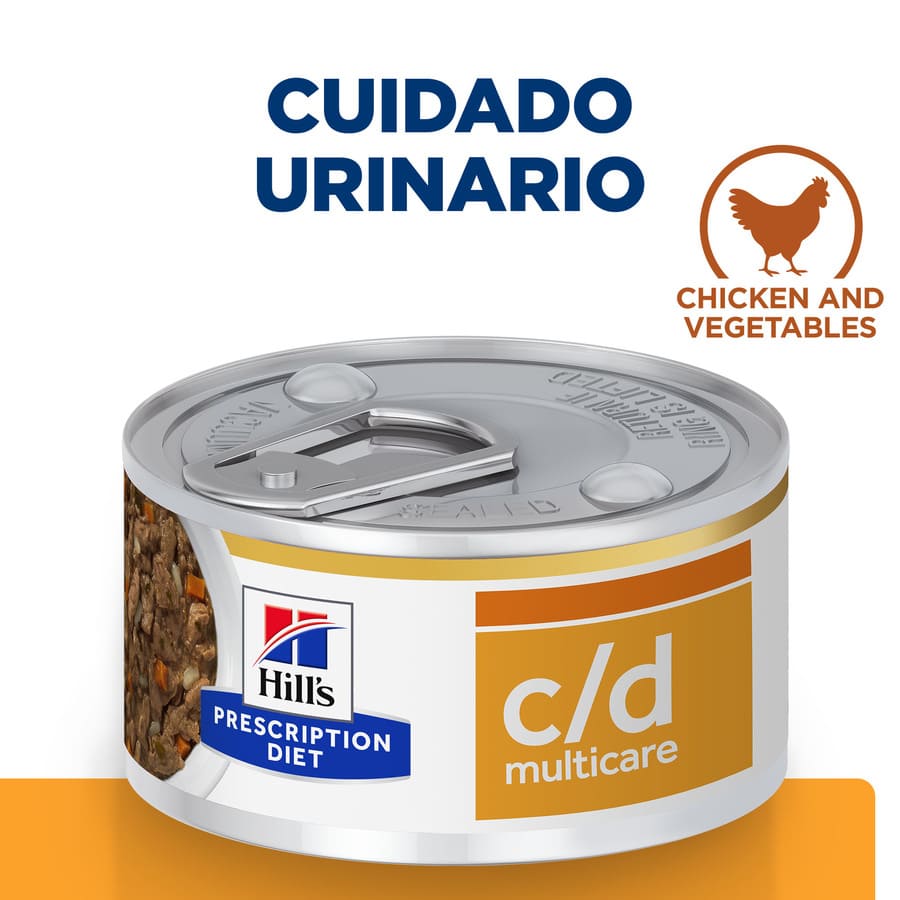 Hill's Prescription Diet Urinary Care c/d Ensopado de Frango e Vegetais em Lata para Cães