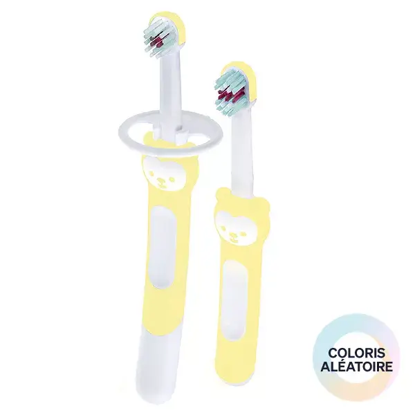 Kit de escovação de dentes MAM – Escova de treinamento + Escova para primeiros dentes