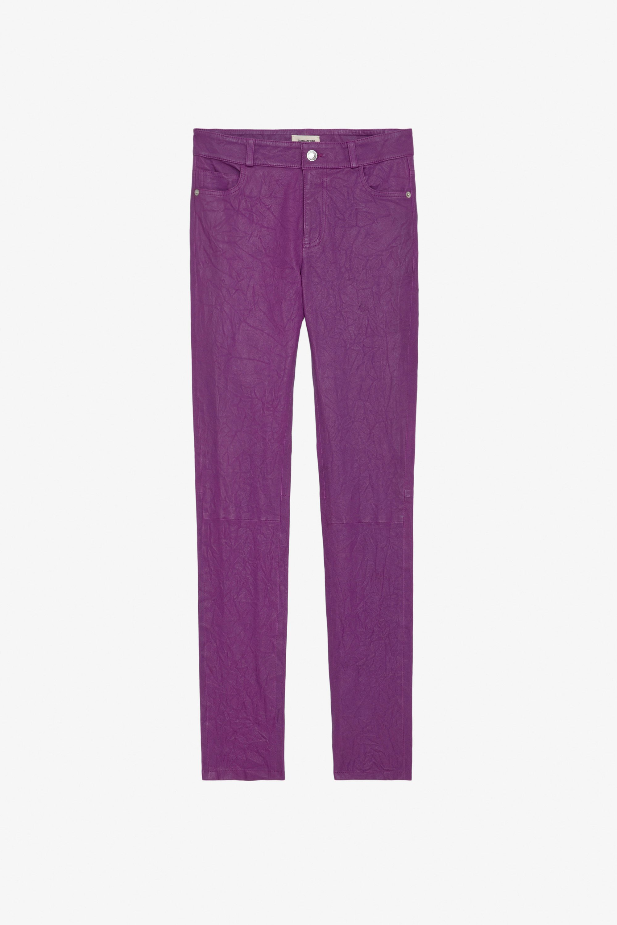 Pantalon Phlame Cuir Froissé