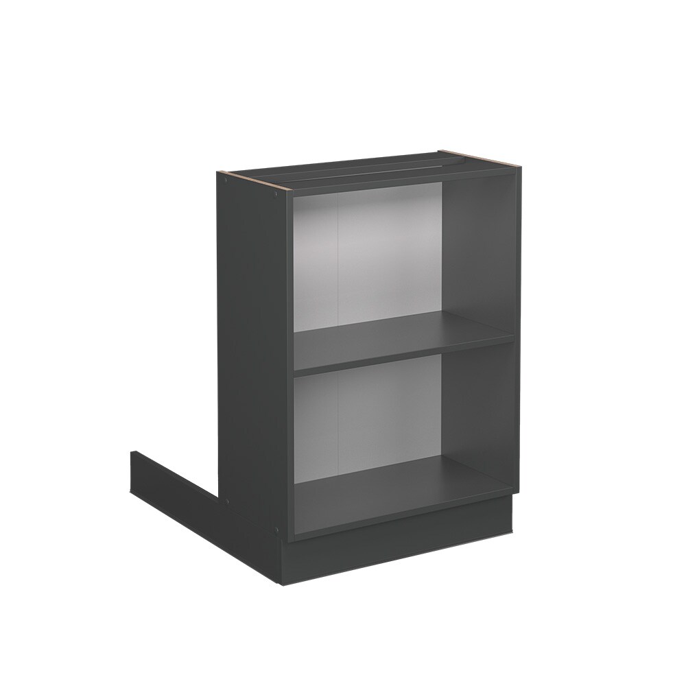 Regalinselunterschrank Küchenschrank Küchenmöbel Fame-Line Anthrazit 60 cm modern Küche Einbauküche Kücheninsel Einlegeboden Blende Küchenunterschrank Küchenzeile Regal Aufbewahrung